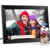 Mernglow Cornice digitale WiFi 10,1 pollici, 1280 x 800 IPS LCD Touchscreen Smart Digital Picture Frame Costruito in 32 GB di memoria, Auto-Rotazione Cornice Foto Elettronica, Condividi Foto/Video tramite