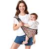 JOYNCLEON Portabebè Fisiologico da Neonato a Bambino, Fascia Portabebè Laterale con Spallone Extra Largo, Regolabile ed Ergonomico 0-36 Mesi, per Viaggi e Supporto Anca Sano (leopardata)