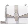 Michael Kors Greenwich - Borsa a tracolla piccola in pelle Saffiano, colore: Bianco ottico, Bianco ottico , Small