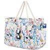 Suweir Borsa Mare Donna Grande XXL Famiglia Borsa da Spiaggia con Cerniera e tasca Impermeabile Borsa da Mare Beach Bag Shopping Borsa Tote Bag per Spiaggia Viaggio Piscina Vacanze (Floreale)