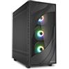 Sharkoon Case Sharkoon Rebel C80M RGB - Mid Tower ATX, ottimizzato per assicurare un potente flusso d'aria, quattro vent...