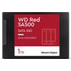 Western Digital SSD WD Red SA500 - 1TB, ideale per NAS, Interfaccia SATA da 2,5″/7 mm