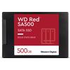 Western Digital SSD WD Red SA500 - 500GB, ideale per NAS, Interfaccia SATA da 2,5″/7 mm