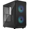 FRACTAL Case Fractal Focus 2 - Mid-Tower ATX, pannello laterale in vetro temperato, 2 ventole 140mm A-RGB incluse - Nero