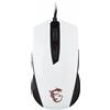 MSI Mouse Gaming MSI Clutch GM40 Bianco - Wired, Red Led , Ambidestro, Sensore ottico, Max DPI 5000 -fuoritutto