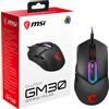 MSI Mouse Gaming MSI Clutch GM30 WIRED , 6200 DPI, ottico , rgb