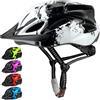 LeapBeast Casco Bici Bambino, Casco da Ciclista con Visiera, Regolabile per 3-13 Anni Leggero Traspirante Cascos per Scooter BMX Scooter Roller Ride (Bianco, S (50-55cm))