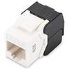 Digitus Modulo DIGITUS Keystone - Cat-6A - non schermato - RJ45 - Classe EA - 500 MHz - 10GBase-T - Senza utensili di montaggio - Bianco, Modulo Keystone, Cat 6A - Non Schermato