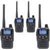 PNI Kit 4 stazioni radio portatili PNI PMR R45 PRO 446 MHz, 0,5 W, 99 canali programmabili, 16 PMR e 38 CTCSS e 104 toni DCS, 5 livelli Squelch, VOX, TOT, BCL, Scan, Roger Beep