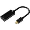 VoltShine Convertitore Mini DP V1.2 a HDMI V1.4 4K 15 cm nero per collegare dispositivi video ad alta definizione.