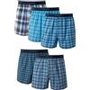 Hanes, boxer da uomo con tecnologia FreshIQ, senza etichetta, con motivo a tartan ed elastico a vista (confezione da 5) Assorted XX-Large