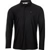 Calvin Klein Polo a Maniche Lunghe da Uomo Central - Nero - M