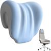 Occzin Cuscino cervicale in memory foam, cuscino cervicale, ergonomico, per sedie da ufficio, supporto cervicale (blu)