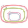 KYSUN 4 pezzi Ricamo Cerchio Rettangolo Quadrato Ricamo Telaio Punto Croce Strumento di Cucito per Artigianato Pratico Cucito (Multicolor)