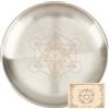CREATCABIN Piatto Rituale Esagonale Piatto Altare Ciotola Piatta In Acciaio Inossidabile Vassoio Rotondo Preghiera Ciotola Offerte Portacandele Meditazione Gioielli Bastoncini Incenso Rabdomanzia 14cm