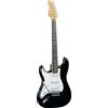 EKO GUITARS - S-300 LH Black Left Handed, Chitarra Elettrica Mancina, Serie Tribute Starter, Corpo in Pioppo, Manico in Acero e Tastiera in Resina, Pickup S-S-S, Colore Nero