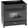 GURARI E 913 BL Fornello a induzione 90 cm Piano cottura Nero, 5 zone di cottura, Forno XXL 121L, Range Cooker, Zone FLEX