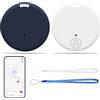 SELURK 2 Pezzi Localizzatore Bluetooth 5.2 per Chiavi, Borse, Portafogli, Animali, Valigie | Tracker GPS Smart Compatibile con iOS e Android, Allarme Sonoro, Ricerca Bidirezionale, Batteria Rimovibile