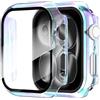 Diruite 2 Pezzi Cover per Apple Watch Series 11/10 42mm Vetro Temperato Pellicola Protettiva,PC Rigido Case Protettiva Ultrasottil Custodia,Multicolour,42mm