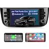 Hexinex Android Autoradio 1 DIN per Fiat Punto Evo (2012-2017) Bluetooth Car Radio CarPlay Android Auto WIFI GPS FM RDS Comandi al volante (2+64GB)