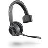 Poly - Voyager 4310 UC Wireless Headset (Plantronics) - Cuffia monoauricolare - Si collega a PC/Mac con adattatore Bluetooth USB-A e a telefoni cellulari tramite Bluetooth di più