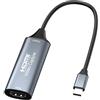 F.QYNing HDMI Video Capture, 4K 30Hz USB C 2.0 Video Capture,1080P 60Hz Record Video Audio Grabber per l'editing di video/giochi/streaming/insegnamento registrazione/imaging medico,ecc
