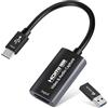 Guermok Scheda di acquisizione video, USB 3.0 da HDMI a USBC, 4K 1080P60 dispositivi di acquisizione per videoregistratore live streaming, compatibile con sistema Windows Mac OS per switch PS4/5, Xbox, Steam