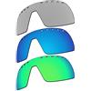EZReplace Lenti di ricambio per Oakley Sutro Vented - Occhiali da sole stile A (lenti polarizzate) - Adatto a Oakley Sutro Vented - montatura stile A (argento metallico+blu ghiaccio+verde