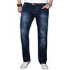 Alessandro Salvarini A. Salvarini Designer - Jeans da uomo con gamba dritta Blu scuro 34W x 36L