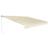 COSTWAY Tenda da Sole per Esterno Avvolgibile 4 x 2,5 m, Tenda da Sole a Bracci Estensibili con Telaio in Alluminio, Tettuccio Resistente al Sole e Impermeabile e Manovella (4 x 2,5 M, Beige)