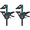 wolfcraft Set 2 Morsetti a Una Mano PRO MAX, Apertura 150 mm, Forza di Serraggio 250 kg per Esigenze Professionali, Funzione Allargatore 2 in 1 - Made in Europe - 8665060