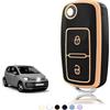 TOOMUME Cover Chiave TPU, Custodia Chiave Adatto per VW Volkswagen Golf 4/5/6 MK4 Polo Transporter T5 Bora Sharan Touran Passat Amarok Lupo, Copri Chiavi Guscio Chiave Auto Telecomando - Flip Key