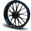 Finest Folia Set Di 16 Adesivi Per Cerchioni Di Moto, Auto, Future Design, Set Completo Di Adesivi Per Cerchioni Da 15, 16, 17, 18, 19, Mr017 (Blu Neon, Lucido)