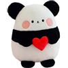 Cpoeof Peluche Panda con Cuore - Cuscino Peluche Panda Morbido e Felpato, Regalo Cuscino da Abbracciare per Bambini, Compleanno, San Valentino,25cm