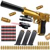 Anyingkai Giocattolo Blaster Proiettile in Schiuma Morbida,Desert Eagle,Pistola giocattolo di schiuma blaster,Pistola Giocattolo con Proiettili Morbidi,Soft Bullet Gun,Toy Gun,Modello di Pistola (oro)