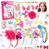 CIYIN Kit per La Creazione di Cerchietti per Capelli, CIYIN Set di Accessori per Capelli fai da te,Regalo per Ragazze di 5 6 7 8 9 10 Anni,Cerchietti Regali di Compleanno 5-12 Anni,Giochi Bambina 5-12 Anni