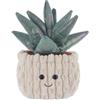 Apricot Lamb Aloe Impianto di peluche per bambini, morbido e carino, per bambine e ragazzi, soffice pianta di aloe verde, 21 cm