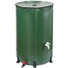Dehner Serbatoio per acqua piovana pieghevole, per esterni, ca. Ø 70 m, volume 380 l, con rubinetto, PVC, verde scuro