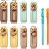 APOMOONS 8 pezzi di Gomma Retrattile Push-Pull con 2 pezzi di penne gel cancellabili, set di gomme retrattili per bambini per la cancelleria della scuola per bambini