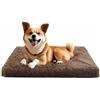 MDDK DY Cuccia Cane Interno Taglia Media, Cuccia Cane Sfoderabile e lavabile, Peluche Morbida e Soffice, Base Antiscivolo, Lettino per Cani, Marrone Cammello, 75x50x8 cm