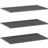 trendteam smart living - Esteban - Ripiani - Antracite - 3 ripiani con supporto angolare - 83 x 2 x 46 cm - Mensole per armadio - Resistente ai graffi e facile da pulire