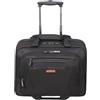 American Tourister at Work - Borsa per laptop 15.6 pollici con rotelle, 44 cm, 22 L, Nero/Arancione (Black/Orange)