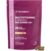 Horbäach Multivitaminico Donna 50-28 Vitamine e Minerali Essenziali | 120 Compresse Vegane - con Biotina, Ferro, Vitamina C, B6, B12, Acido Folico e Altro! - di Horbaach