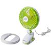 LUCE QUADRA CFG EV090 MINI FAN USB Ventilatore base con clip, a pinza da tavolo e da parete, diametro 22 cm, inclinabile 90°