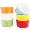 LDXDRU Set di 12 pirottini per souffle resistenti al forno, 200 ml, in ceramica, per cuocere e preparare, mini pirottini in porcellana multicolore per dessert, muffin, torte