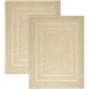 NELLA BIAGINI Tappeto Bagno, Set da 2, Tappetino Doccia, Assorbente, Lavabile, 50x70 cm, 100% Spugna di Cotone, 700 gr/mq, Resistente, Elegante. Modello: Minerva