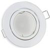 Trano Faretto da incasso bianco a LED - rotondo 5 watt bianco neutro 230V - da incasso - luce orientabile, dimmerabile, superpiatto (profondità di installazione 30mm) - Ø65 - foro da trapano