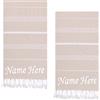 Evelynen Home EVELYNEN Pack da 2 Telo Mare Grande Personalizzato Stitch, Cotone Riciclato Asciugamano Fouta per Spiaggia, Piscina, bagno, SPA e Viaggio (beige ricamato, telo mare)