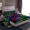 Loussiesd Camper Lenzuola Semplici Strokes Camper Auto Set di Biancheria Da Letto Grande Campeggio Lenzuola Per Bambini Adulti Colore Luminoso Cartoon Cars Set Ultra Morbido Matrimoniale Dimensioni