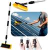 Generico Spazzolone Telescopico per Pannelli Solari Fotovoltaici con Asta Estensibile 100-178 cm, Rubinetto Acqua-Stop, Spazzola in Nylon Antigraffio per Lavaggio Auto, Camper, Furgoni, Tetti e Vetrate